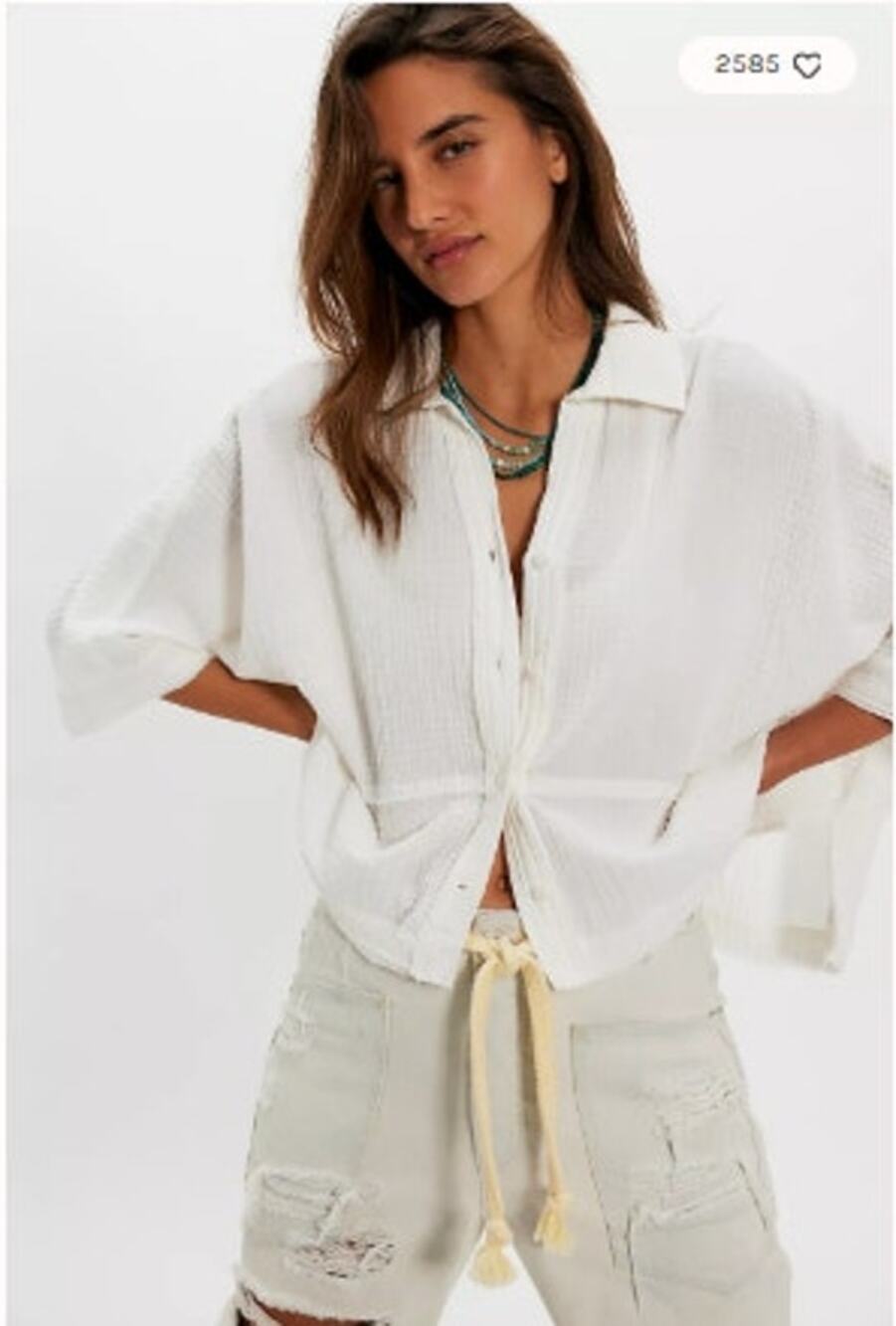NEW! We The Free 'Happy Days' Top in CLEAN IVORY (XL)